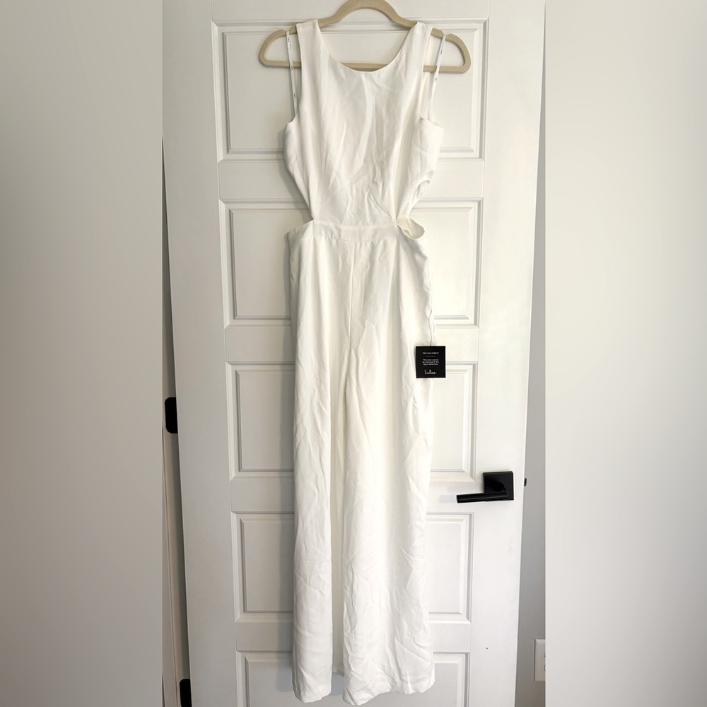 NWT - Lulus White Cutout Jumpsuit